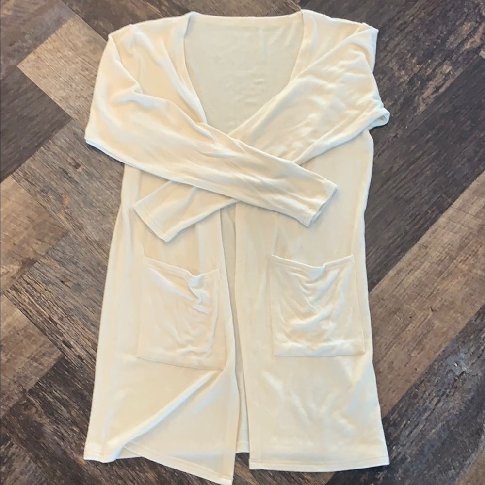 ZYIA Cream Lounge Boyfriend Cardigan